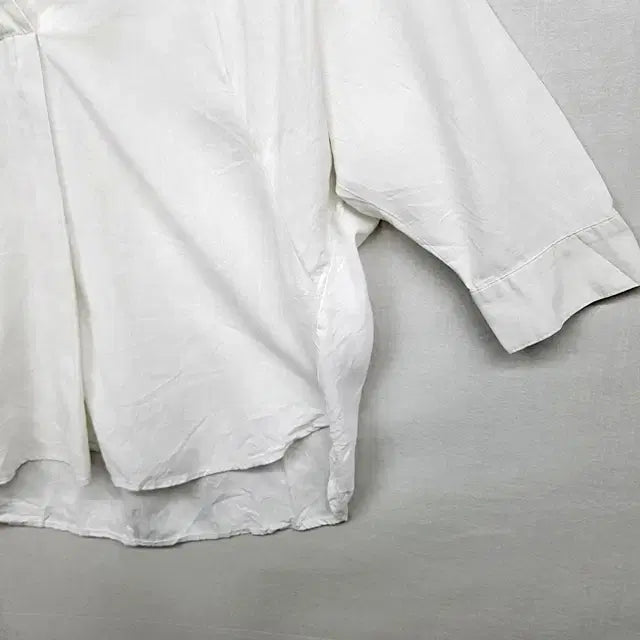 [BUNJANG] GU Linen Oversized Blouse White / GU 린넨 오버핏 블라우스 화이트