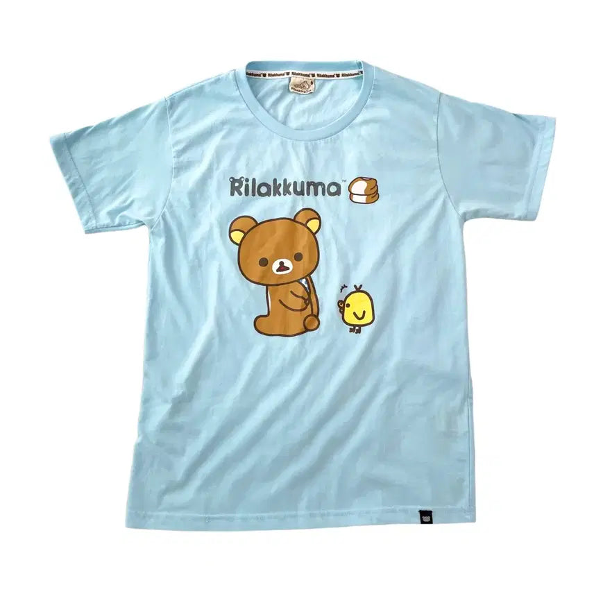 [BUNJANG] San-X Rilakkuma Sky Blue T-Shirt / rilakkuma 리락쿠마 하늘색 반팔 리락쿠마반팔 고전산엑스
