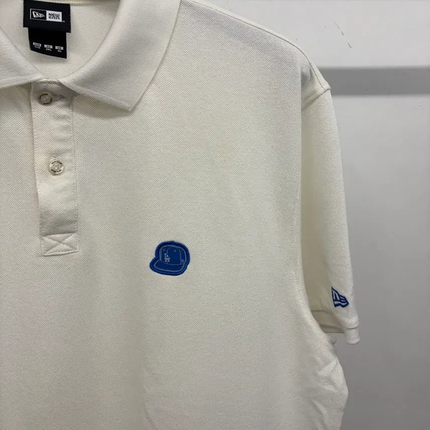 [BUNJANG] New Era x MLB Cap Collar Short Sleeve T-Shirt / (110) 남성용 뉴에라 X MLB 캡 피케티 반팔티 카라티 티셔츠