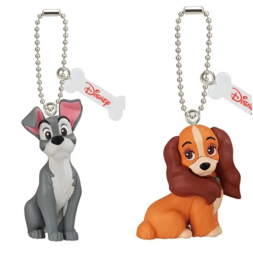 [BUNJANG] Disney Lady and the Tramp Puppy Keyring Figure Gacha Set / 디즈니 레이디와 트램프 강아지 키링 피규어 가챠