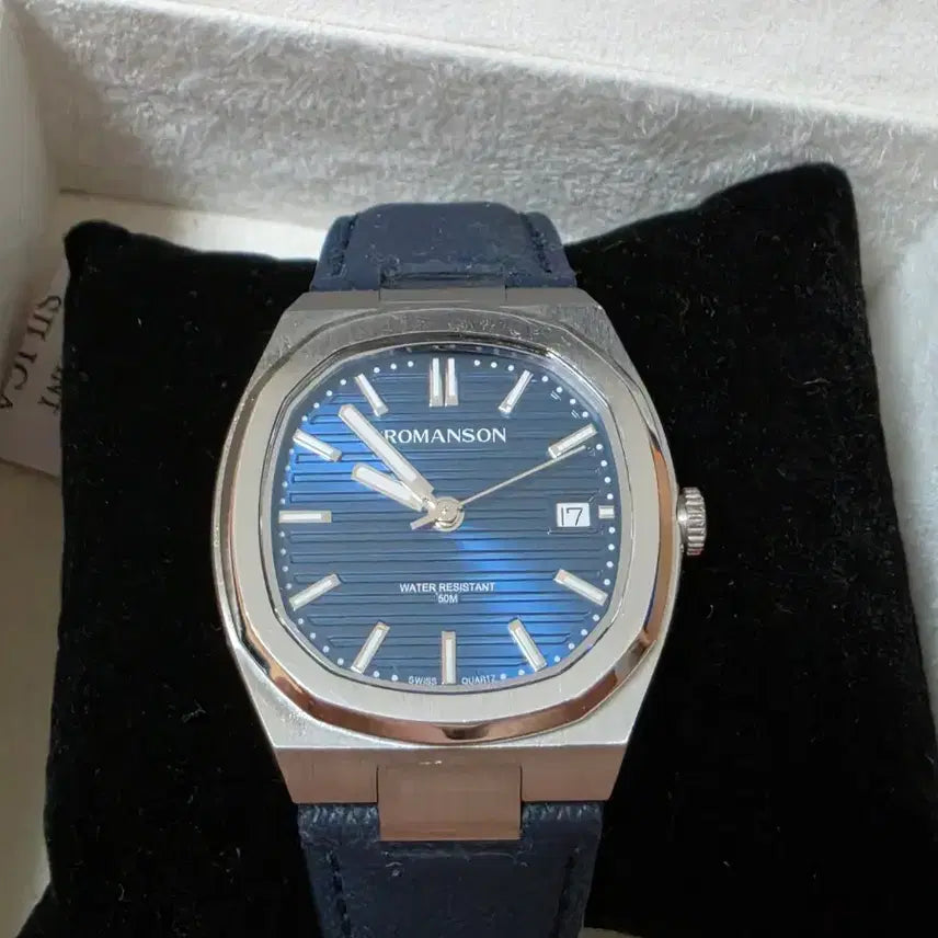 [BUNJANG] Rometon Octagon Audie New Model Quartz Watch Blue / 로만손 옥타고논 오디에 신형 쿼츠 시계 블루