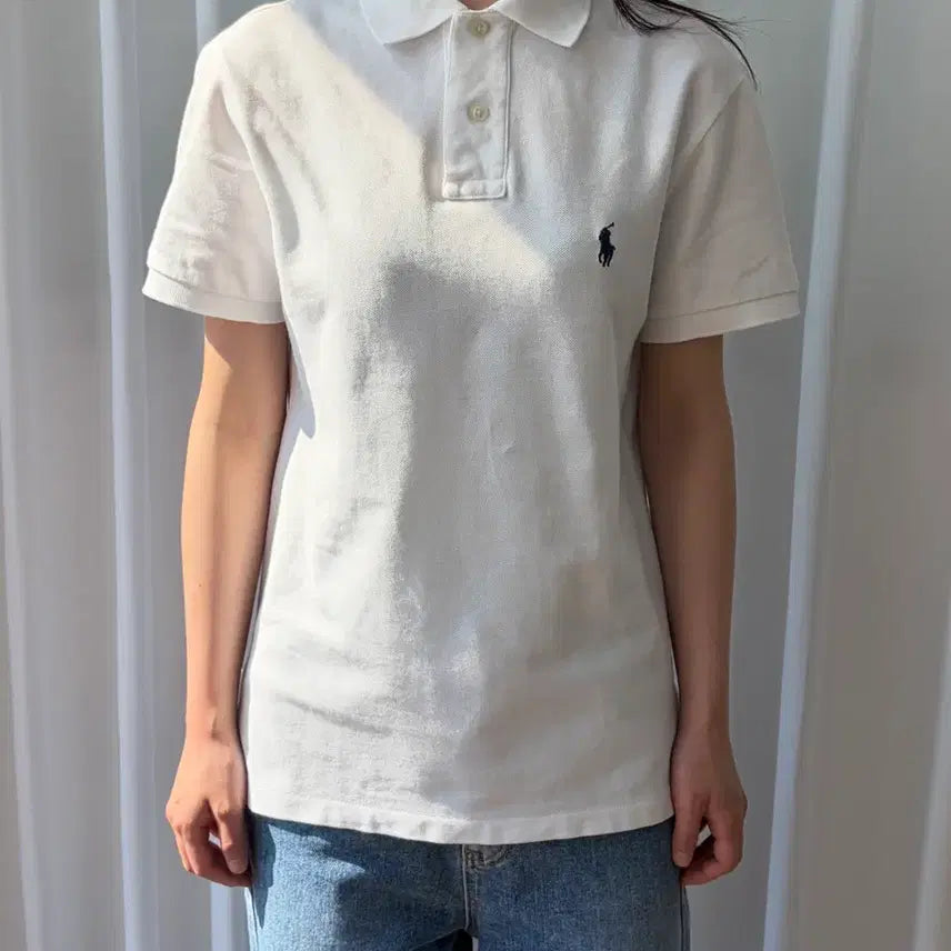[BUNJANG] Polo Ralph Lauren White Collared T-Shirt (Size S) / 폴로 카라티