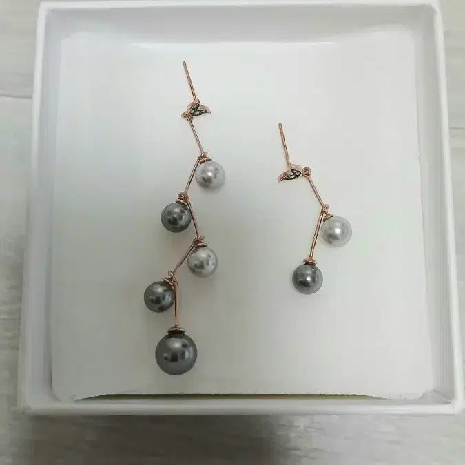 [SOLD OUT] 티르리르 실버 흑진주 귀걸이 쥬얼리