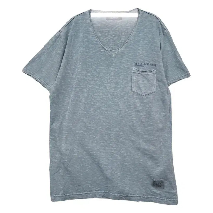 [BUNJANG] Buckaroo Light Blue Pocket Pattern Short Sleeve T-Shirt L / 버커루 라이트 블루 포켓 패턴 반팔티 L