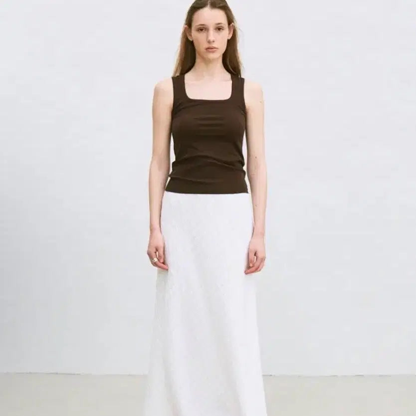 [BUNJANG] Flared Bias Maxi Skirt (White) / 플레어드 바이어스 맥시 스커트 (화이트)