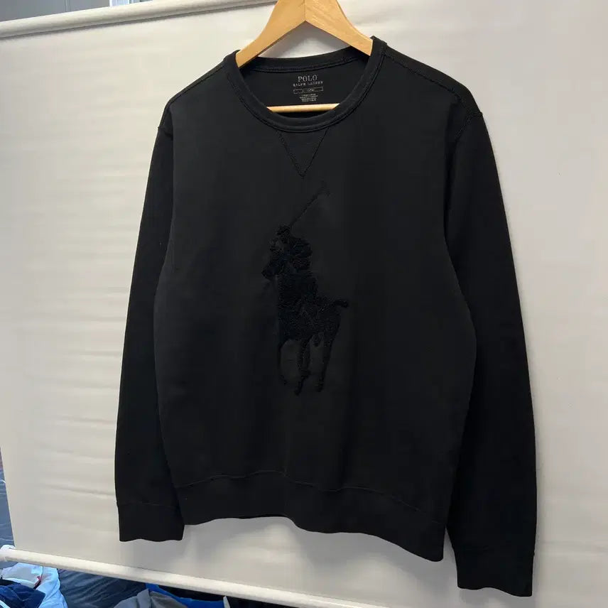 [BUNJANG] Polo Ralph Lauren Big Pony Crewneck Sweatshirt (Size M) / [정품/M] 폴로 랄프로렌 빅포니 블랙 스웻 맨투맨