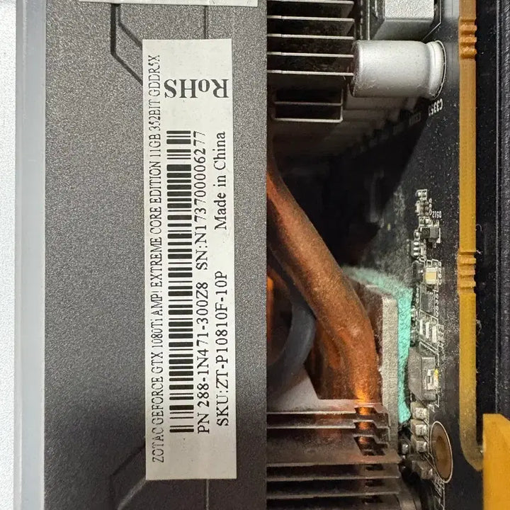 [BUNJANG] Zotac GeForce GTX 1080 Ti 11GB Graphics Card (For Repair) / 조탁 지포스 1080ti 11g 하자 팜 내용유