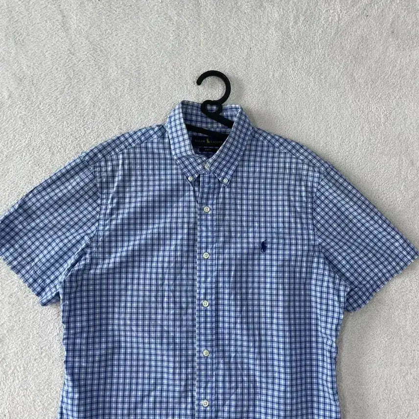 [BUNJANG] Polo Ralph Lauren Check Short Sleeve Shirt Slim Fit L / L 폴로 체크 반팔셔츠 슬림핏