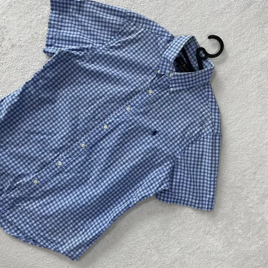 [BUNJANG] Polo Ralph Lauren Check Short Sleeve Shirt Slim Fit L / L 폴로 체크 반팔셔츠 슬림핏