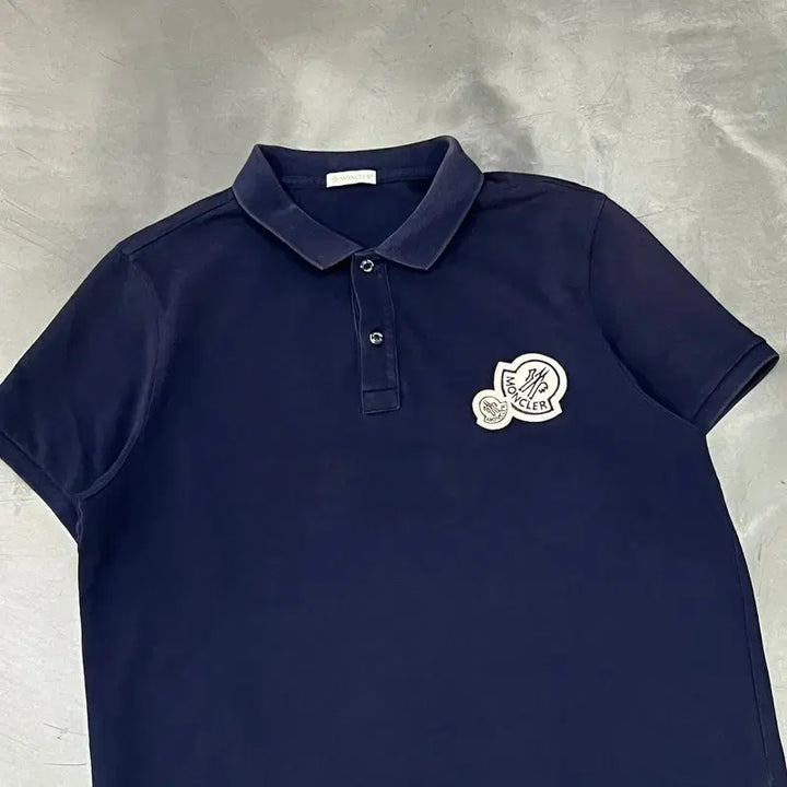 [BUNJANG] Moncler Double Logo Half Pique Shirt / 몽클레르 더블 로고 하프 피케셔츠 +명품감정서 v18043