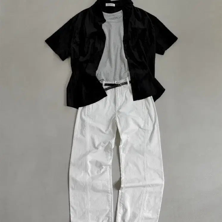 [BUNJANG] Edmore Crispy Nylon Shirt Black / [새 상품] 에드모어 크리스피 나일론 셔츠 