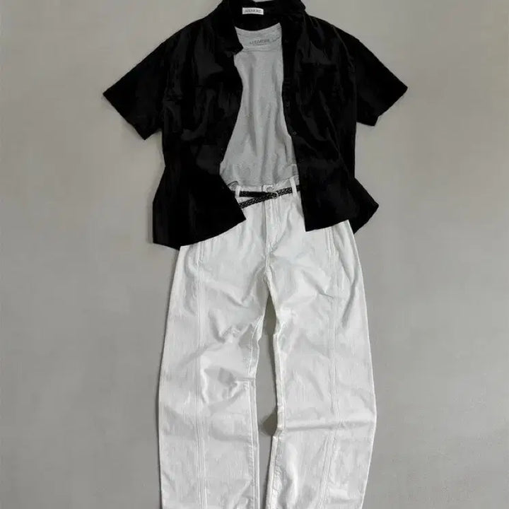 [BUNJANG] Edmore Crispy Nylon Shirt Black / [새 상품] 에드모어 크리스피 나일론 셔츠 