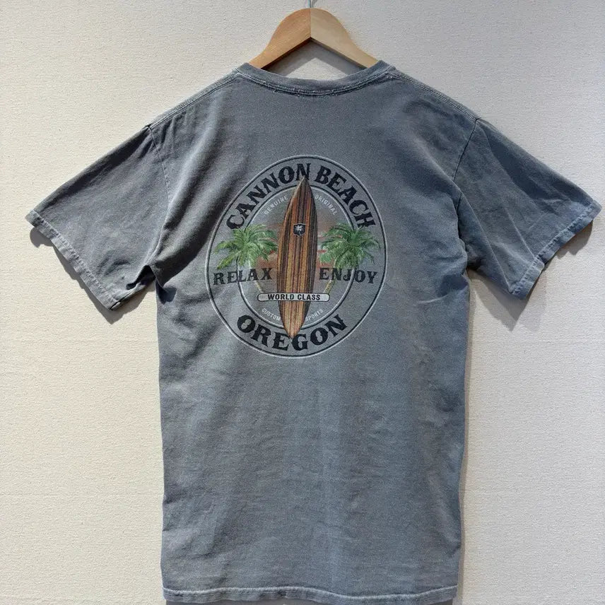 [BUNJANG] Comfort Colors Original Garment Dyed Canon Beach Surf T-Shirt / 컴포트 컬러즈 오리지널 가먼트 다이 캐논 비치 서프 티셔츠 S