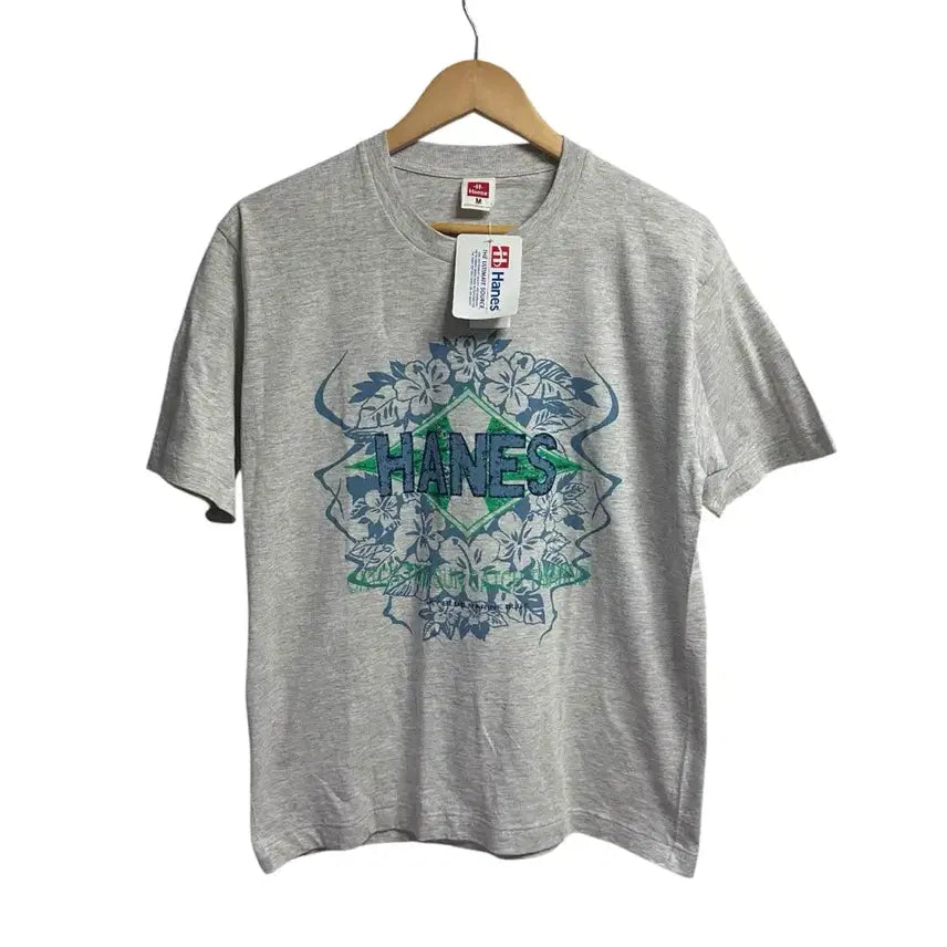 [BUNJANG] Vintage Hanes Light Grey T-Shirt / (새상품) 90s 헤인즈(Hanes) 라이트그레이 반팔티 데드스탁 M