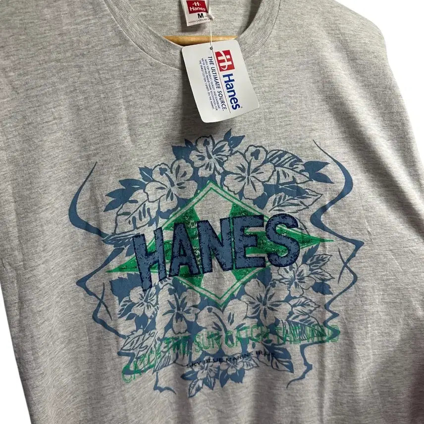 [BUNJANG] Vintage Hanes Light Grey T-Shirt / (새상품) 90s 헤인즈(Hanes) 라이트그레이 반팔티 데드스탁 M