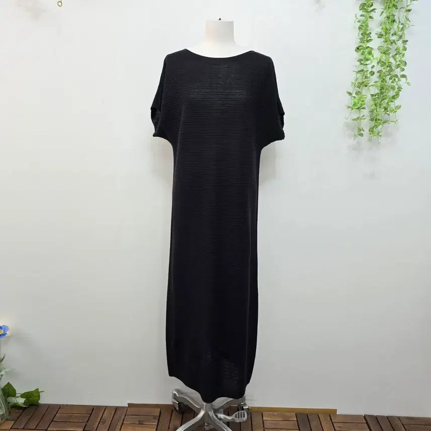 [BUNJANG] Vera Wang Cotton Blend Knit Long Dress / 베라왕 코튼 블랜드 니트 롱 원피스