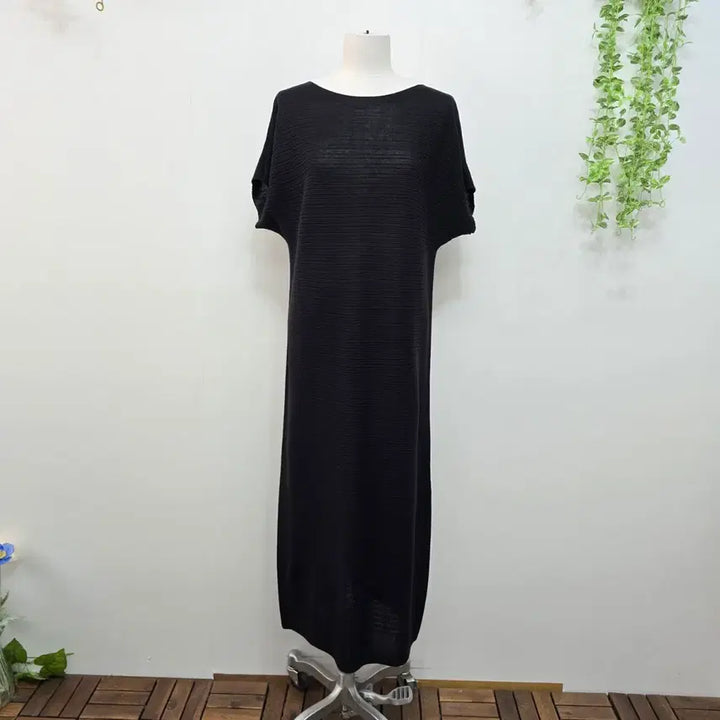 [BUNJANG] Vera Wang Cotton Blend Knit Long Dress / 베라왕 코튼 블랜드 니트 롱 원피스
