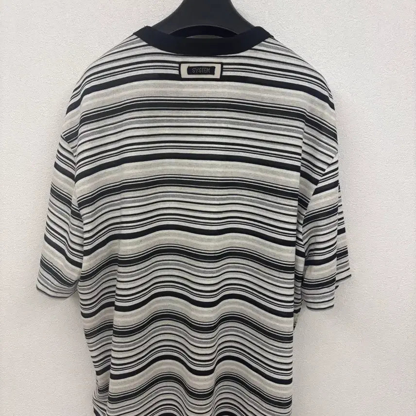 [BUNJANG] System Homme Linen Stripe T-Shirt Size 100 / 시스템옴므 린넨 스트라이프 티셔츠(100)