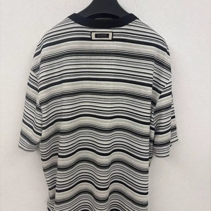 [BUNJANG] System Homme Linen Stripe T-Shirt Size 100 / 시스템옴므 린넨 스트라이프 티셔츠(100)