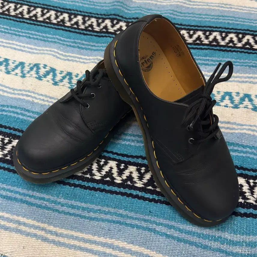 [BUNJANG] Dr. Martens 1461 3-Eye Black Smooth Leather Shoes UK 8 / 닥터마틴 1461 3홀 블랙 스무스 UK8