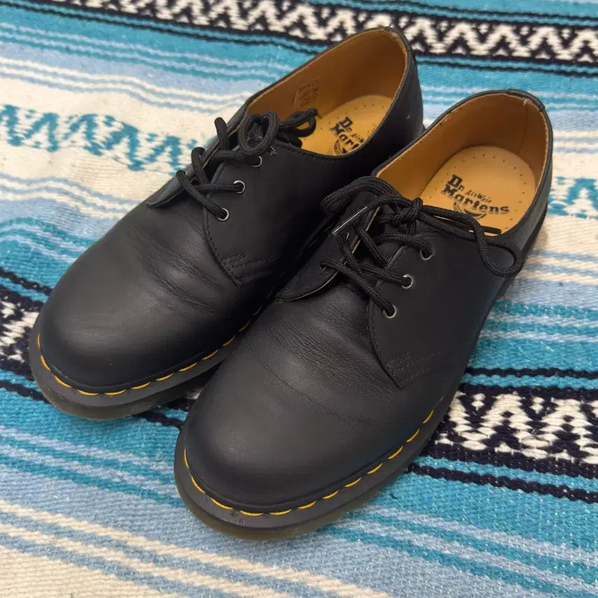 [BUNJANG] Dr. Martens 1461 3-Eye Black Smooth Leather Shoes UK 8 / 닥터마틴 1461 3홀 블랙 스무스 UK8