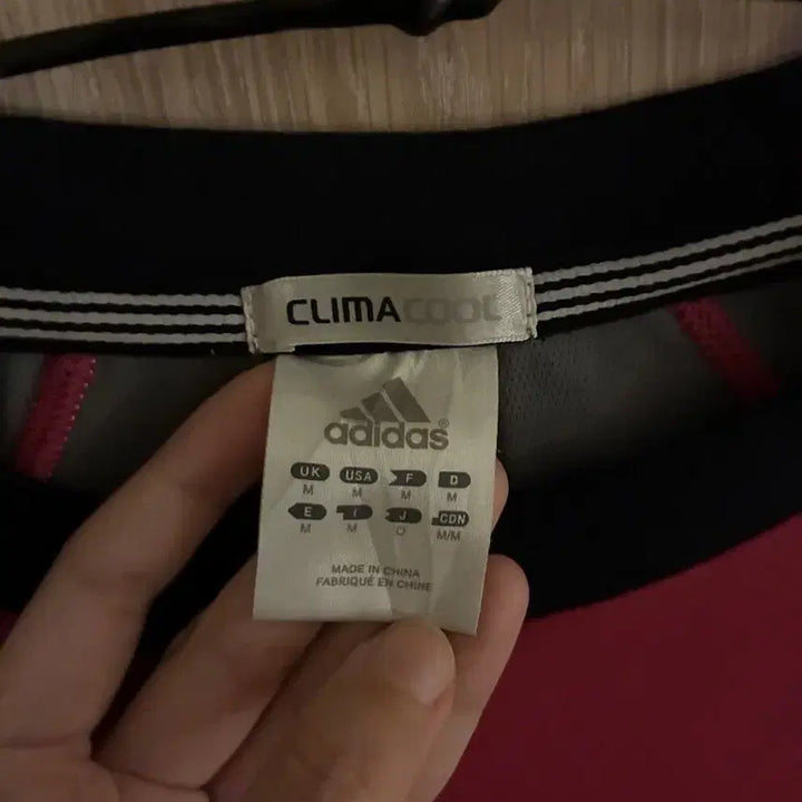 [BUNJANG] Adidas Colorblock Short Sleeve Jersey / 아디다스 핑크 배색 저지 슬리브 반팔