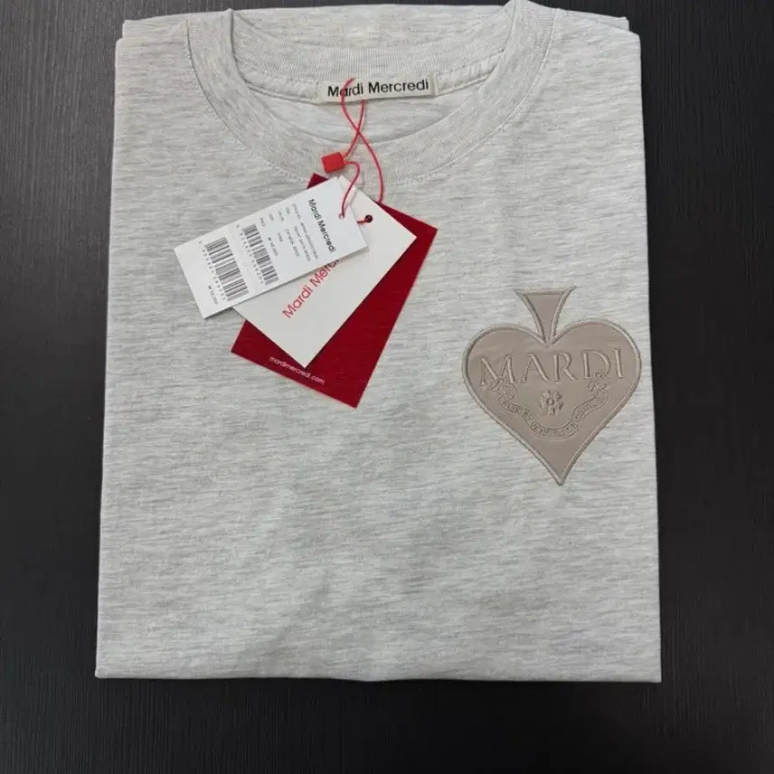 [BUNJANG] Mardi Mercredi Heart Logo Short Sleeve T-Shirt / 새상품 마르디 메르크디 하트 로고 반팔 티셔츠