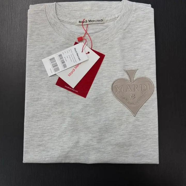 [BUNJANG] Mardi Mercredi Heart Logo Short Sleeve T-Shirt / 새상품 마르디 메르크디 하트 로고 반팔 티셔츠