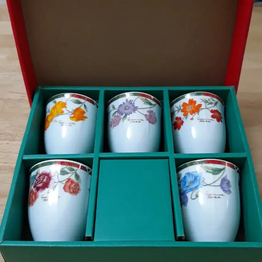 [BUNJANG] Polo Club Floral Pattern Cup Set (Set of 5) / 폴로클럽 꽃무늬 컵 6개 세트(일본)