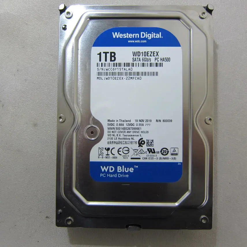 [BUNJANG] WD Blue 7200 RPM 64MB Cache 1TB Desktop Hard Drive (WD10EZEX) / WD 하드디스크 Blue 7200/64M (1TB, WD10EZEX)