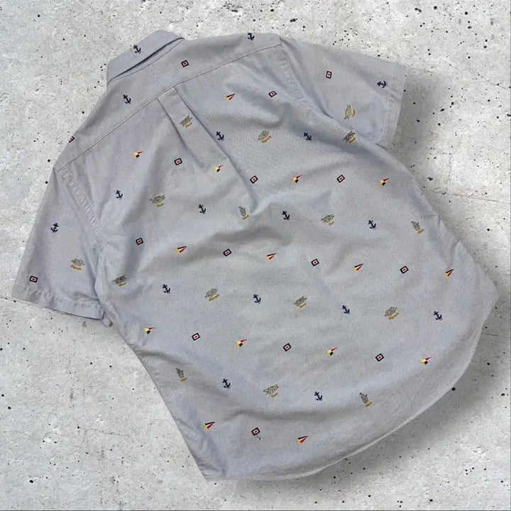 [BUNJANG] Polo Ralph Lauren Short Sleeve Shirt Navy Pattern [L] / [L] 폴로 랄프로렌 반팔 셔츠 네이비 패턴