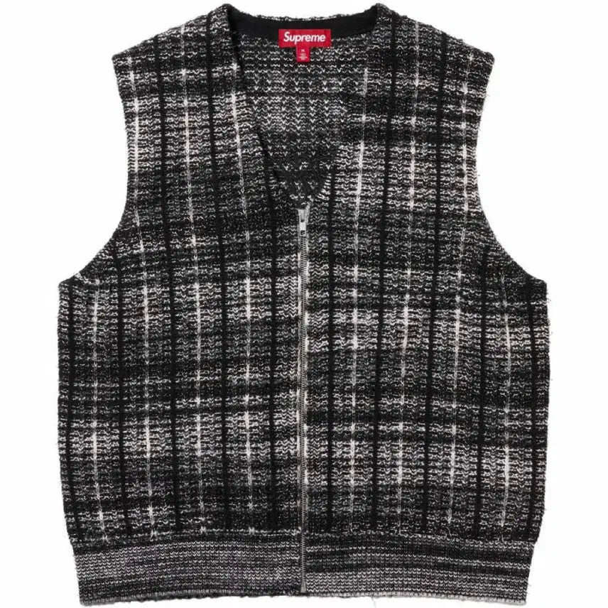 [BUNJANG] Supreme Speckle Zip-Up Sweater Vest - Black (M) / [M] 슈프림 스페클 집업 스웨터 베스트