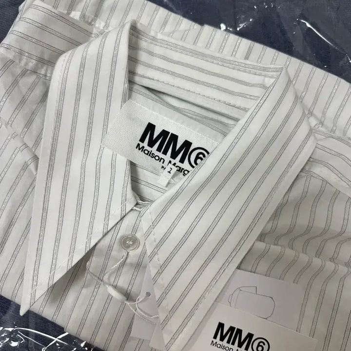 [BUNJANG] MM6 Maison Margiela Oversized Striped Shirt / 사이즈표 체크 Mm6 마르지엘라 오버사이즈 스트라이프 셔츠 새상품 S