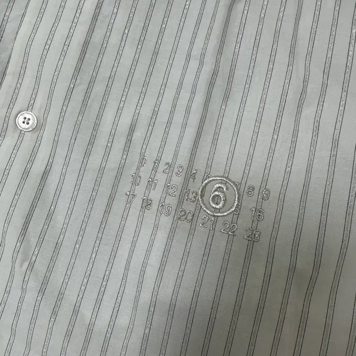 [BUNJANG] MM6 Maison Margiela Oversized Striped Shirt / 사이즈표 체크 Mm6 마르지엘라 오버사이즈 스트라이프 셔츠 새상품 S