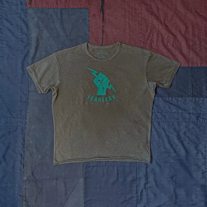 [BUNJANG] Bird Note Fearless T-Shirt Size 42 / 버드노트 FEARLESS 반팔