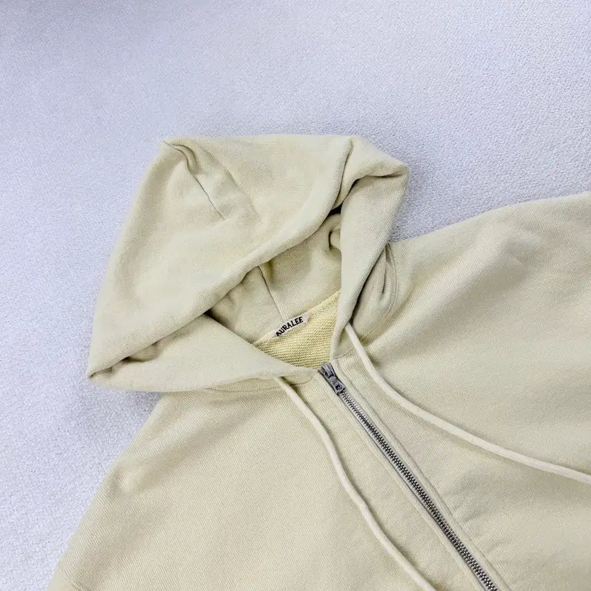 [BUNJANG] Orrery Heavy BD Sweat Zip Hoodie Light Yellow / 오라리 헤비 BD 스웨트 집 파카 라이트 옐로우
