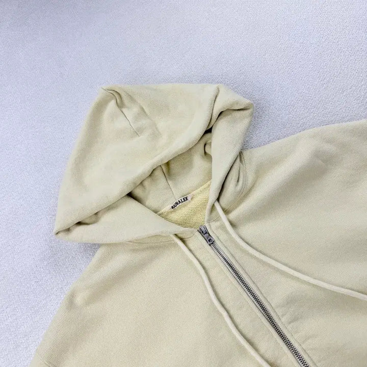 [BUNJANG] Orrery Heavy BD Sweat Zip Hoodie Light Yellow / 오라리 헤비 BD 스웨트 집 파카 라이트 옐로우