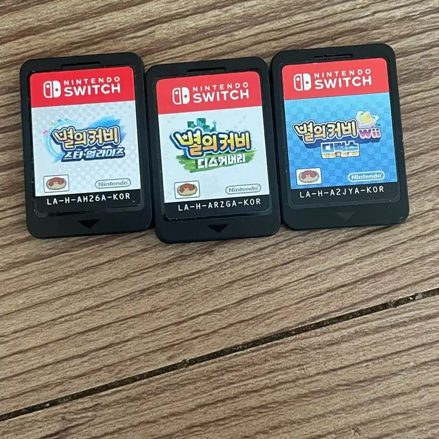 [BUNJANG] Nintendo Switch Kirby 3-Set Game Cartridges / 닌텐도 스위치 별의 커비 3종 세트 알칩 디스커버리 스타얼라이즈 wii