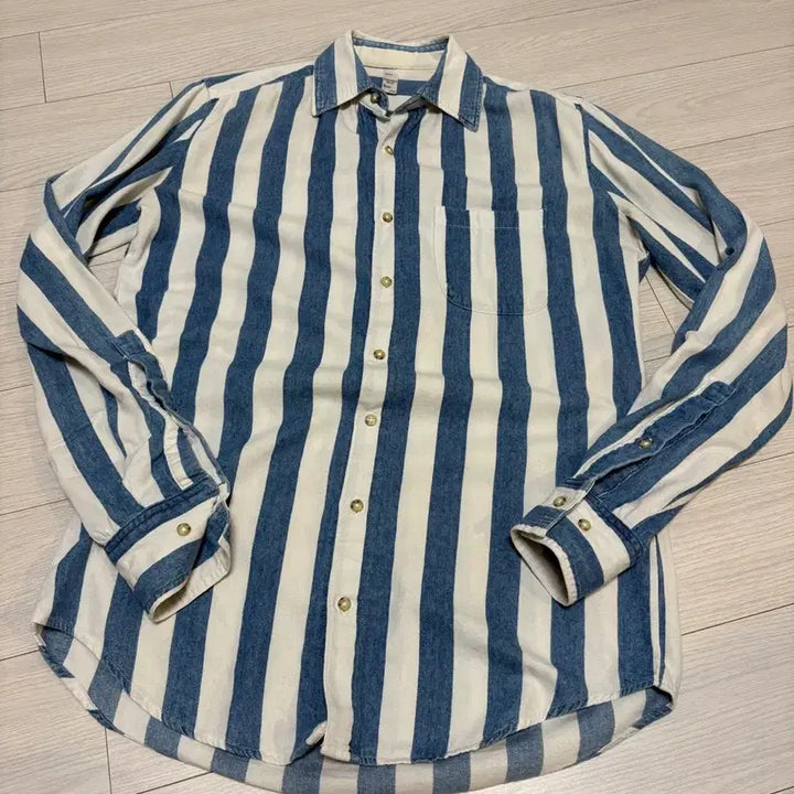 [BUNJANG] American Apparel Striped Shirt XXS / 빈티지 아메리칸 어패럴 스트라이프 셔츠 XXS