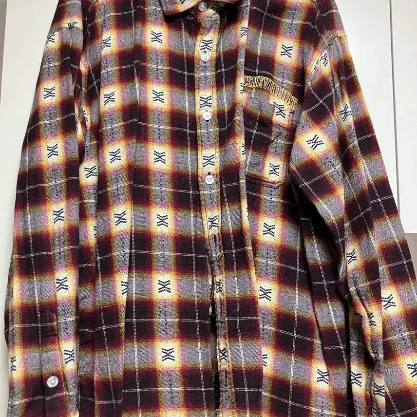 [BUNJANG] Thisisneverthat African Check Pattern Shirt L / 디스이즈네버댓 아프리칸 셔츠 남방 L