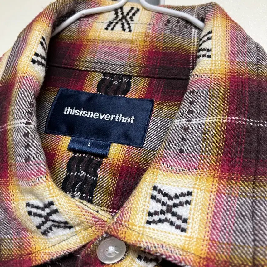 [BUNJANG] Thisisneverthat African Check Pattern Shirt L / 디스이즈네버댓 아프리칸 셔츠 남방 L