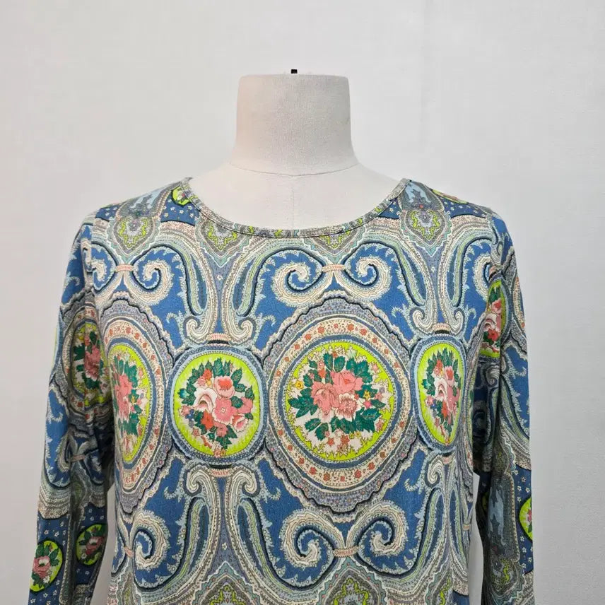 [BUNJANG] Oilily Paisley Pattern Cotton Long Dress / 오일릴리 페이즐리 패턴 코튼 롱 원피스
