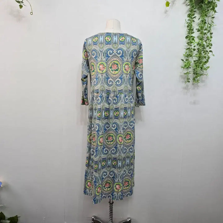 [BUNJANG] Oilily Paisley Pattern Cotton Long Dress / 오일릴리 페이즐리 패턴 코튼 롱 원피스