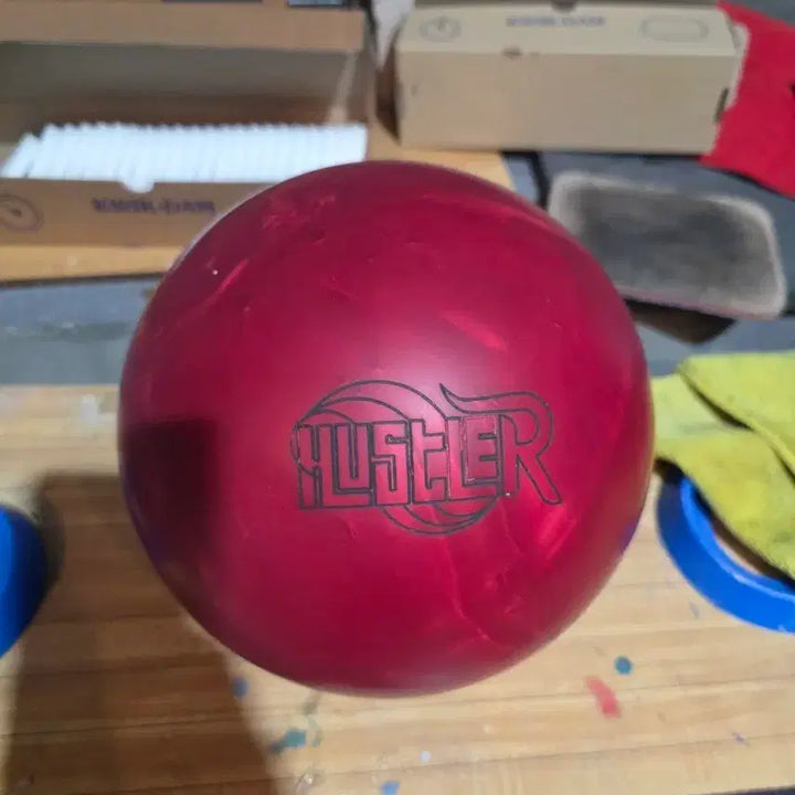[BUNJANG] Hustler Red Pearl 15lb Used Bowling Ball / 허슬러 레드 펄 15p 1회지공 중고볼