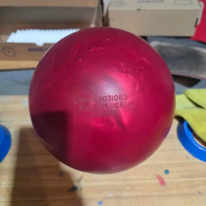 [BUNJANG] Hustler Red Pearl 15lb Used Bowling Ball / 허슬러 레드 펄 15p 1회지공 중고볼
