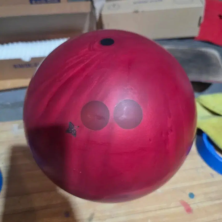 [BUNJANG] Hustler Red Pearl 15lb Used Bowling Ball / 허슬러 레드 펄 15p 1회지공 중고볼