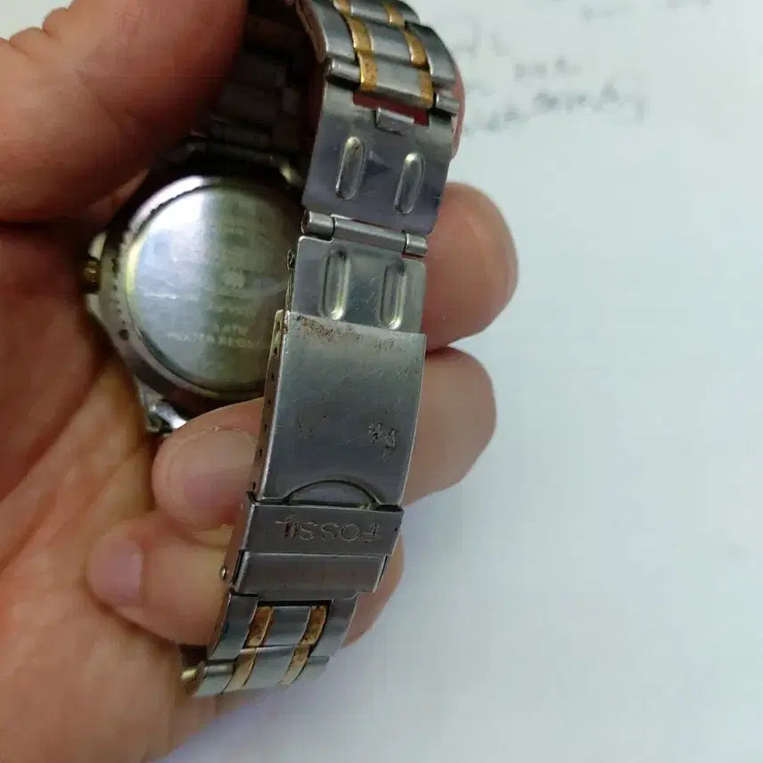 [BUNJANG] FOSIL Silver Gold Combination Quartz Men&