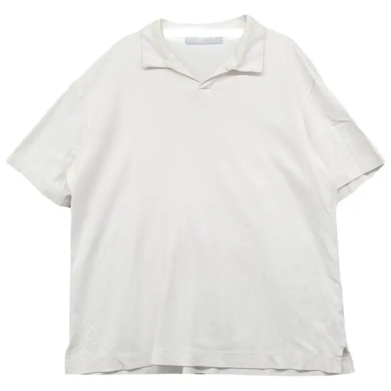 [BUNJANG] 8seconds White Short Sleeve Polo Shirt L / 에잇세컨즈 화이트 반팔 카라티 L