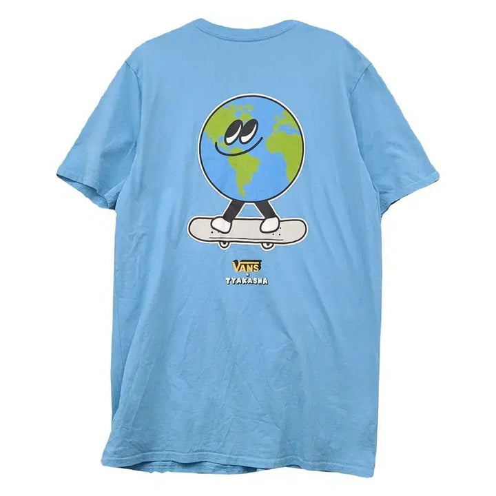 [BUNJANG] Vans Light Blue Short Sleeve T-Shirt LARGE / 반스 라이트 블루 반팔티 LARGE
