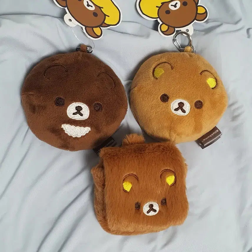 [BUNJANG] Rilakkuma Korilakkuma &amp; Kogumachan Mirror Keychain + Mini Pouch Keychain Bundle Set / [일괄]리락쿠마 차이로이코구마 거울 미러 키링+미니 파우치 키링